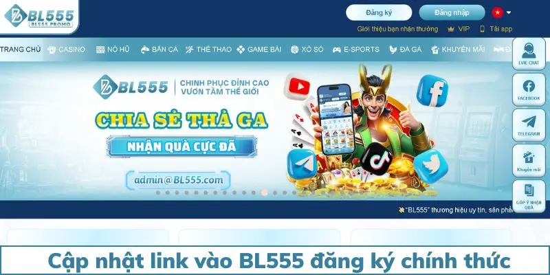 Cập nhật link vào BL555 đăng ký chính thức